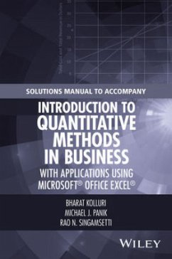 Cover Solutions Manual to Accompany Introduction to Quantitative Methods in Business
