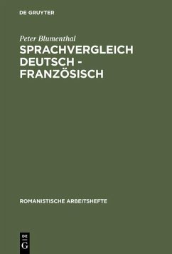 Sprachvergleich Deutsch - Französisch (eBook, PDF) - Blumenthal, Peter