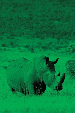 Alive! white rhino - Green duotone - Photo Art Notebooks (6 x 9 series) - Jansson, Eva-Lotta