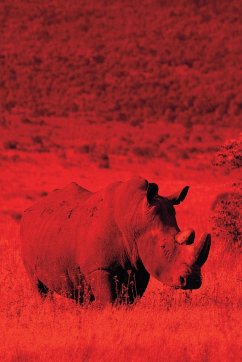 Alive! white rhino - Red duotone - Photo Art Notebooks (6 x 9 series) - Jansson, Eva-Lotta