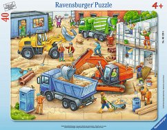 Ravensburger 06120 - Große Baustellenfahrzeuge, Rahmenpuzzle 40 Teile