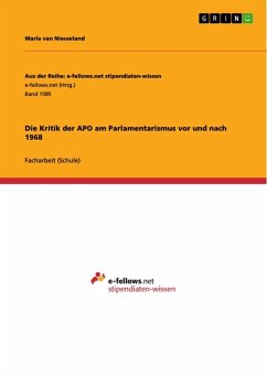 Die Kritik der APO am Parlamentarismus vor und nach 1968 (eBook, ePUB) - Nieuwland, Marla van