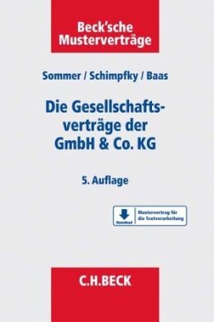 Die Gesellschaftsverträge der GmbH & Co. KG - Sommer, Michael;Schimpfky, Peter