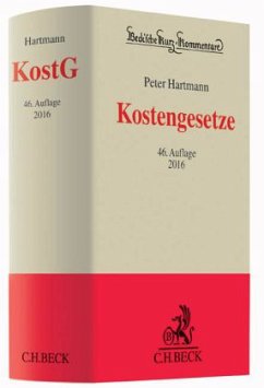 Kostengesetze (KostG), Kommentar - Hartmann, Peter