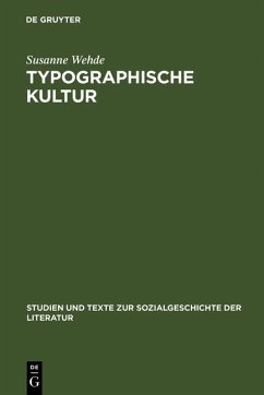 Typographische Kultur (eBook, PDF) - Wehde, Susanne
