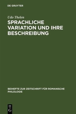 Sprachliche Variation und ihre Beschreibung (eBook, PDF) - Thelen, Udo