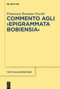 Commento agli Epigrammata Bobiensia Francesca Romana Nocchi Author