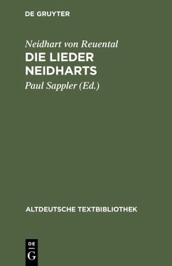 Cover Die Lieder Neidharts (eBook, PDF)