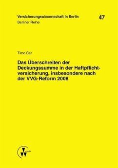 Das Überschreiten der Deckungssumme in der Haftpflichtversicherung, insbesondere nach der VVG-Reform 2008 - Car, Timo