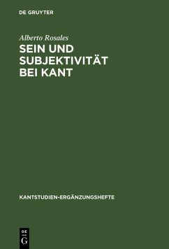 Sein und Subjektivität bei Kant (eBook, PDF) - Rosales, Alberto