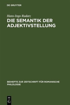 Cover Die Semantik der Adjektivstellung (eBook, PDF)