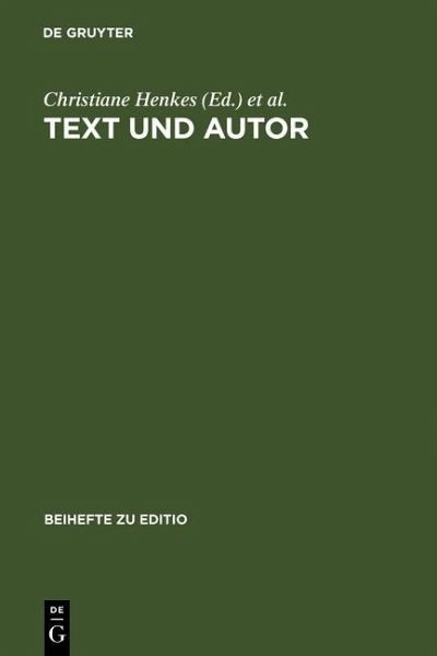 Text und Autor (eBook, PDF) Text und Autor (eBook, PDF)