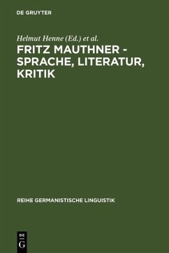 Fritz Mauthner - Sprache, Literatur, Kritik (eBook, PDF)