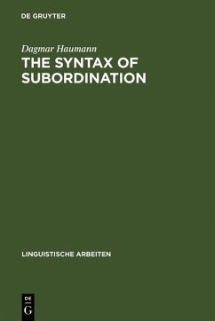 The Syntax of Subordination (eBook, PDF) - Haumann, Dagmar