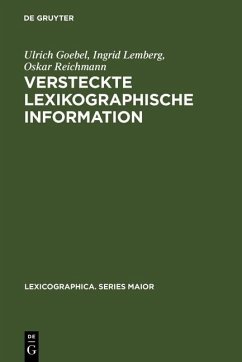 Cover Versteckte lexikographische Information (eBook, PDF)
