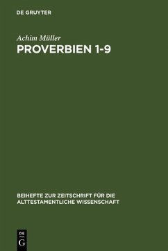 Proverbien 1-9 (eBook, PDF) - Müller, Achim
