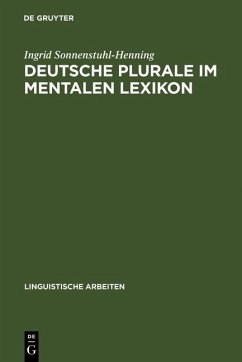 Deutsche Plurale im mentalen Lexikon (eBook, PDF) - Sonnenstuhl-Henning, Ingrid