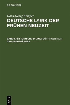 Sturm und Drang: Göttinger Hain und Grenzgänger (eBook, PDF) - Kemper, Hans-Georg