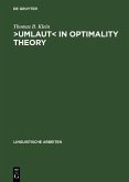 >Umlaut< in Optimality Theory (eBook, PDF)