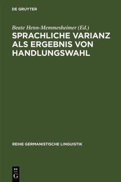 Cover Sprachliche Varianz als Ergebnis von Handlungswahl (eBook, PDF)