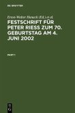 Festschrift für Peter Rieß zum 70. Geburtstag am 4. Juni 2002 (eBook, PDF)