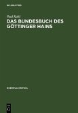 Das Bundesbuch des Göttinger Hains (eBook, PDF)