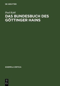 Cover Das Bundesbuch des Göttinger Hains (eBook, PDF)