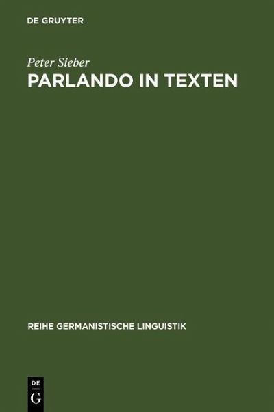 Parlando in Texten (eBook, PDF) Parlando in Texten (eBook, PDF)