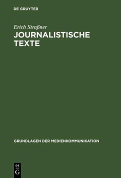 Journalistische Texte (eBook, PDF) - Straßner, Erich
