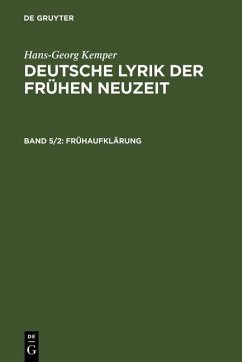 Frühaufklärung (eBook, PDF) - Kemper, Hans-Georg