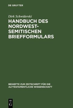 Cover Handbuch des nordwestsemitischen Briefformulars (eBook, PDF)