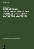 Research on Dictionary Use in the Context of Foreign Language Learning (eBook, PDF)