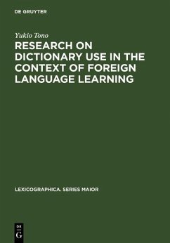 Research on Dictionary Use in the Context of Foreign Language Learning (eBook, PDF) - Tono, Yukio