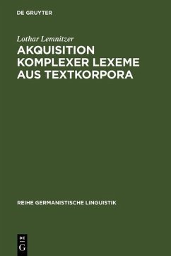 Cover Akquisition komplexer Lexeme aus Textkorpora (eBook, PDF)