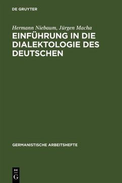 Einführung in die Dialektologie des Deutschen (eBook, PDF) - Niebaum, Hermann; Macha, Jürgen