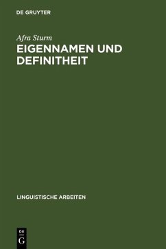 Cover Eigennamen und Definitheit (eBook, PDF)