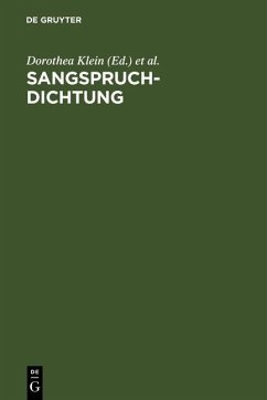 Sangspruchdichtung (eBook, PDF)