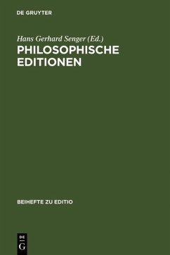 Philosophische Editionen (eBook, PDF)