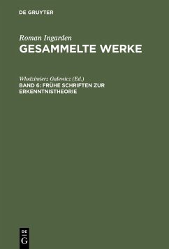 Cover Frühe Schriften zur Erkenntnistheorie (eBook, PDF)