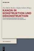 Kanon in Konstruktion und Dekonstruktion (eBook, PDF)