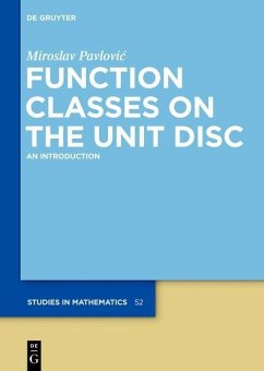 Function Classes on the Unit Disc (eBook, PDF) - Pavlovic, Miroslav