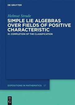 Simple Lie Algebras over Fields of Positive Characteristic (eBook, PDF) - Strade, Helmut