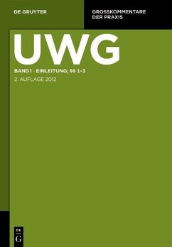 UWG Band 1: Einleitung; §§ 1-3 (eBook, PDF)