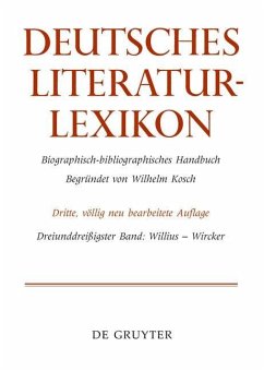 Deutsches Literatur-Lexikon Band 33. Willius - Wircker (eBook, PDF)