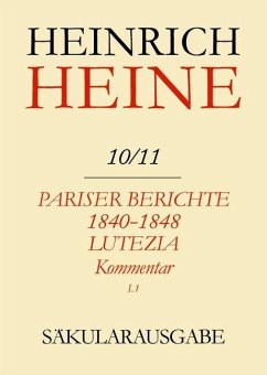 Cover Pariser Berichte 1840-1848 und Lutezia. Berichte über Politik, Kunst und Volksleben. Kommentar. Teilband I (eBook, PDF)