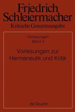 Vorlesungen zur Hermeneutik und Kritik (eBook, PDF)