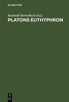 Platons Euthyphron (eBook, PDF)