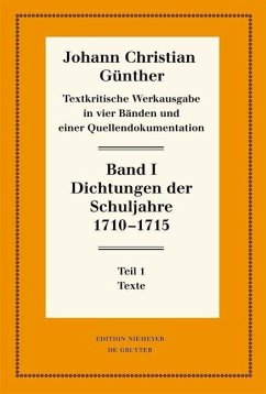 Dichtungen der Schuljahre 1710-1715 (eBook, PDF) - Günther, Johann Christian