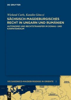 Cover Sächsisch-magdeburgisches Recht in Ungarn und Rumänien (eBook, PDF)