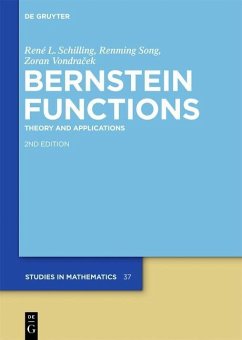 Bernstein Functions (eBook, PDF) - Schilling, René L.; Song, Renming; Vondracek, Zoran